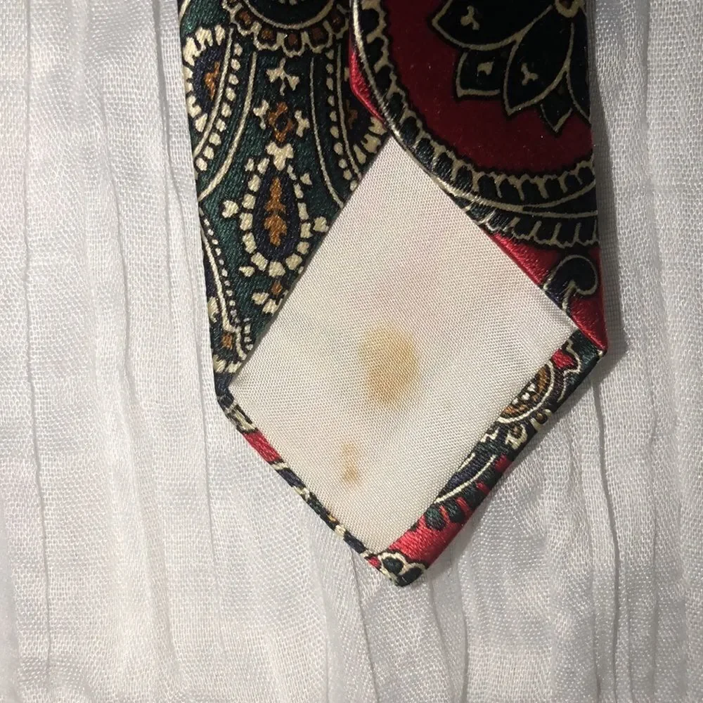 The Red Barn Sistine Satin By Countess Mara Stunning Red Ivory Navy Green Tie